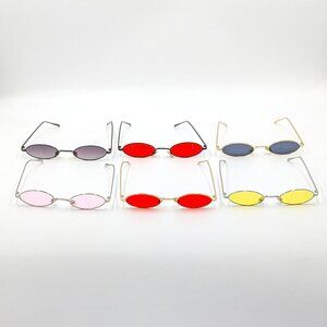 Multicolor Oval Sunglasses Set